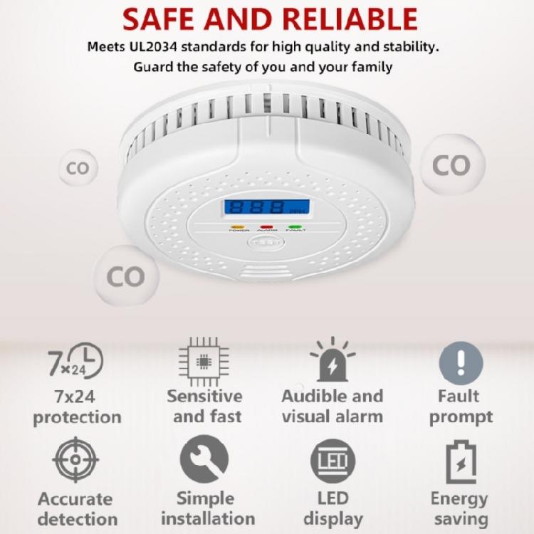 Innovative CO Detectors High Accuracy Gas Detectors Historical Alarm Record Feature Family Safety Gas Detectors for House