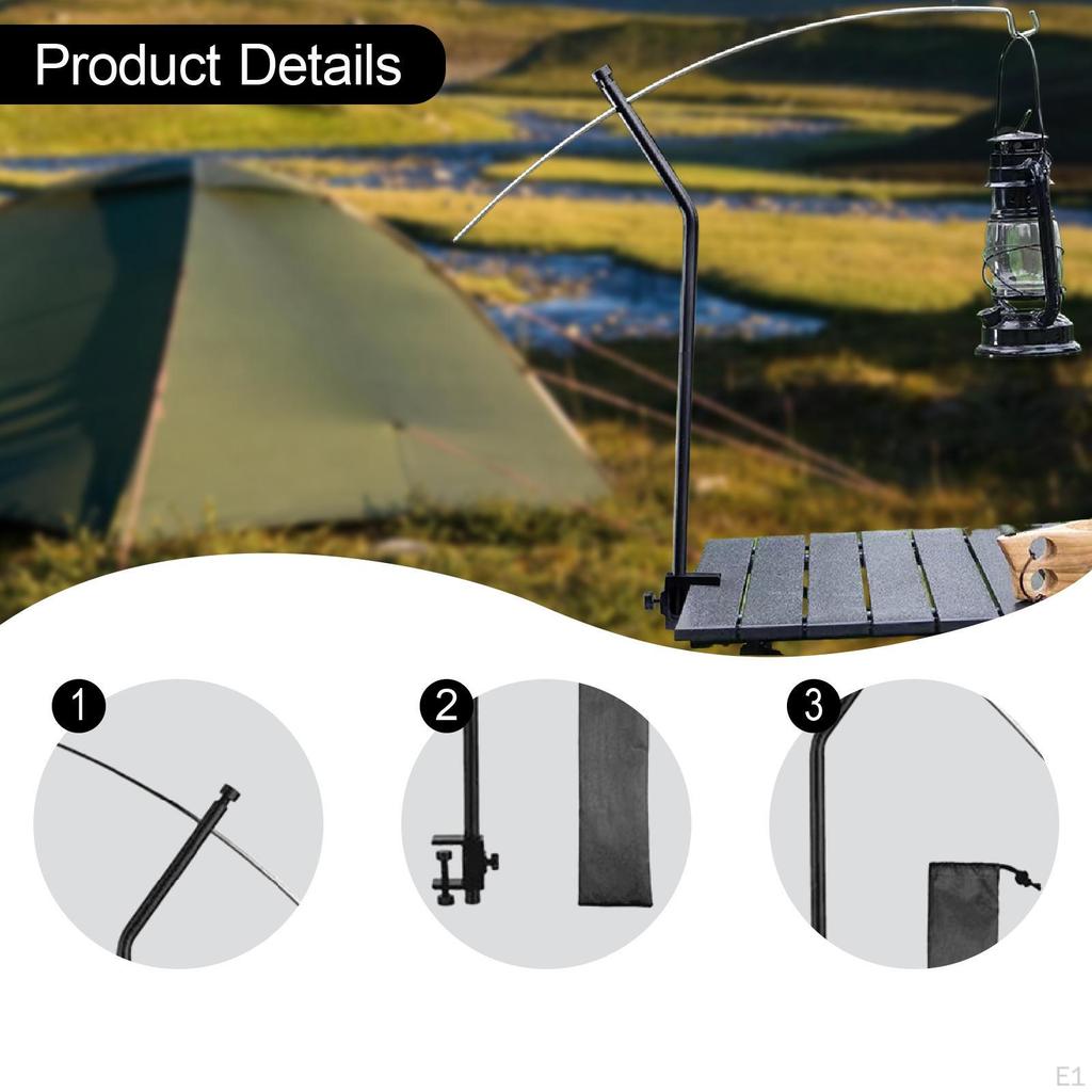 Camping Lantern Stand Lamp Hook Hanging Light Holder for Picnic