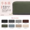 Long Genuine Leather Large Capacity Card [smile mode] Wallet, Women's & Men's Wallet, Compact, Storage, Unisex, Stylish, Anti-Skimming (Ivory)