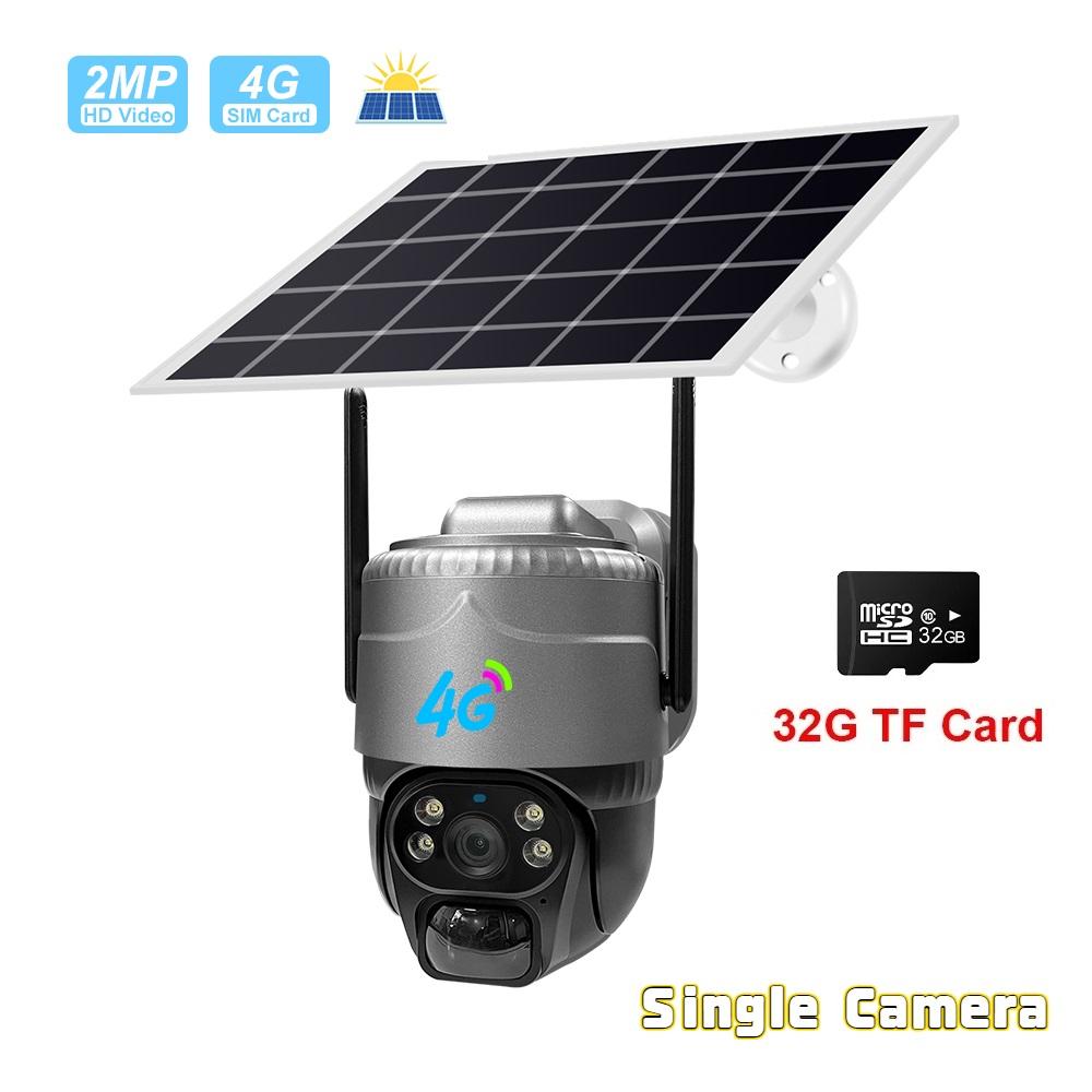 Single/Binocular Solar Surveillance Camera WiFi/4g Wireless Connection Waterproof Night Vision High-definition Security Monitoring