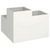 Garden Planter White 100 X 100 X 60 Cm Steel