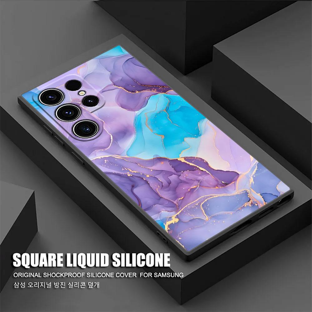 Watercolor Abstract Marble Pattern S26Ultra Case For Samsung Galaxy S26 S25 S24 S23 S20 S21 FE S22 Ultra Plus Cases Phone Cover