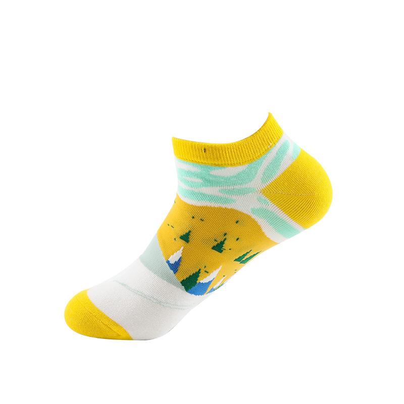 Male Spring Summer New Style Personality Street Hip Hop Sports Low Help Invisible Boat Socks