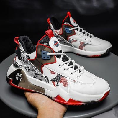 Thick-soled Heightening Men's Shoes Basketball Shoes 2025 Autumn and Winter New Korean Version High-top Color Matching Sports Shoes Men's Breathable