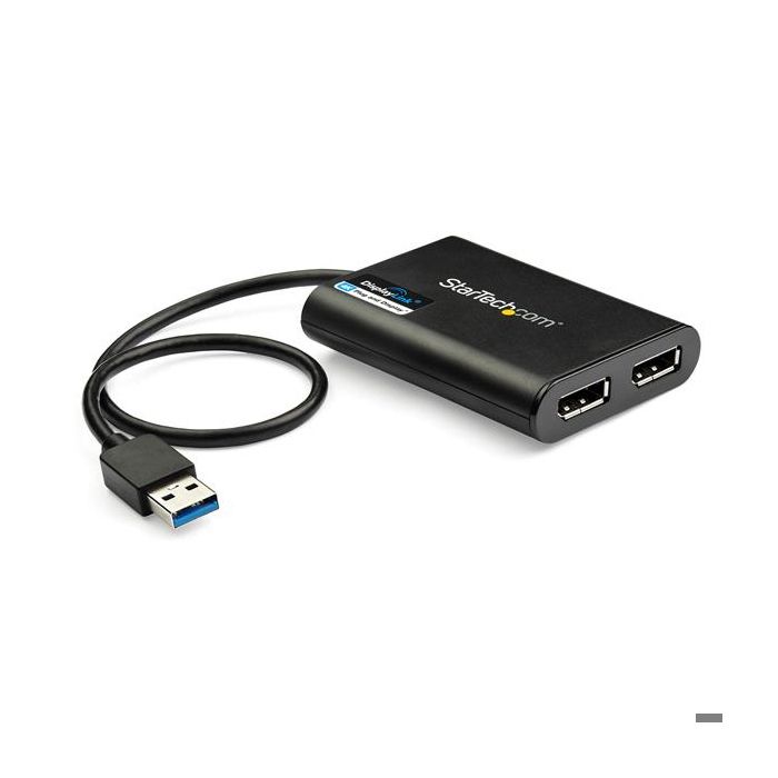 Adaptateur USB vers double DisplayPort - StarTech.Com - USB 3.0 - 4K 60 Hz - 2 ports DP - Noir