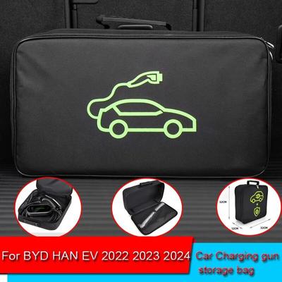 Přenosná úložná taška na nabíjecí kabel pro elektromobil pro BYD HAN EV 2022 2023 2024 Vodotěsná zpomalující hoření Úložný box do kufru Příslušenství