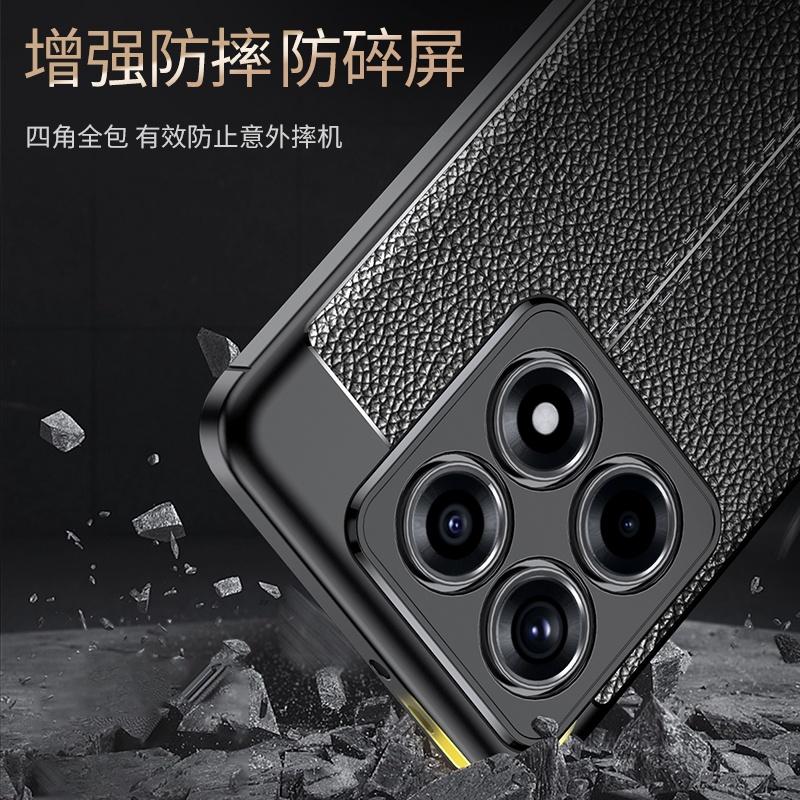 Para Capa Xiaomi 14T Pro Capa Mi 14T Pro Capa Luxo Novo À Prova de Choque Bumper de Telefone Traseira TPU Couro Macio Fundas Xiaomi 14T Pro