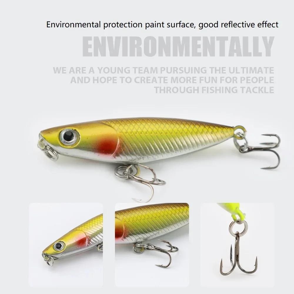 1pcs 45mm/ 1.9g New Topwater Pencil Surface Fishing Lure Walk The Dog Artificial Saltwater Hard Bait Bass Plastic Walker Tackle