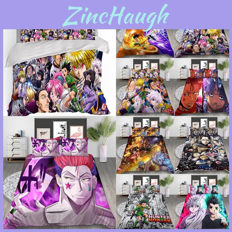Set Biancheria da Letto Anime Stampato 3D Hunter Hunter Per un Sonno Confortevole Misure US EU