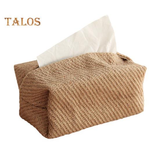 

Держатель для салфеток из хлопчатобумажной льняной ткани, прямоугольный, сотканный вручную чехол для салфеток для лица, большая вместимость, легко наполнять, декоративный органайзер, диспенсер для салфеток C