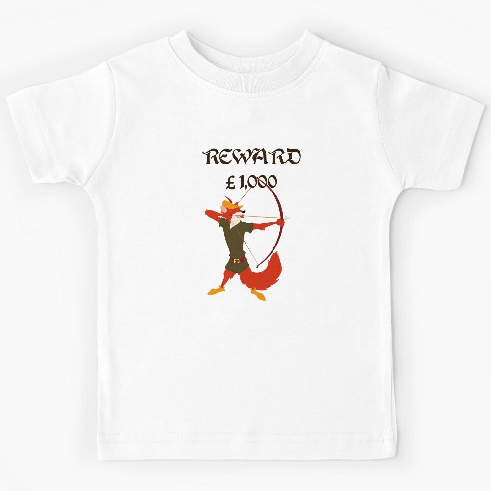 Robin Hood Wanted Poster Reward 1000 Kids T-Shirt 150