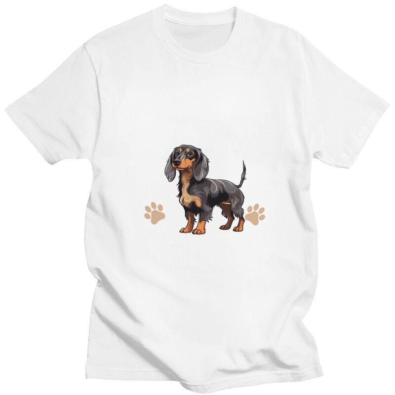 Custom Cute Dachshund T Shirts Men Mom Dog Tshirts Casual Tee Tops 100 Cotton Oversized Tshirts Merch
