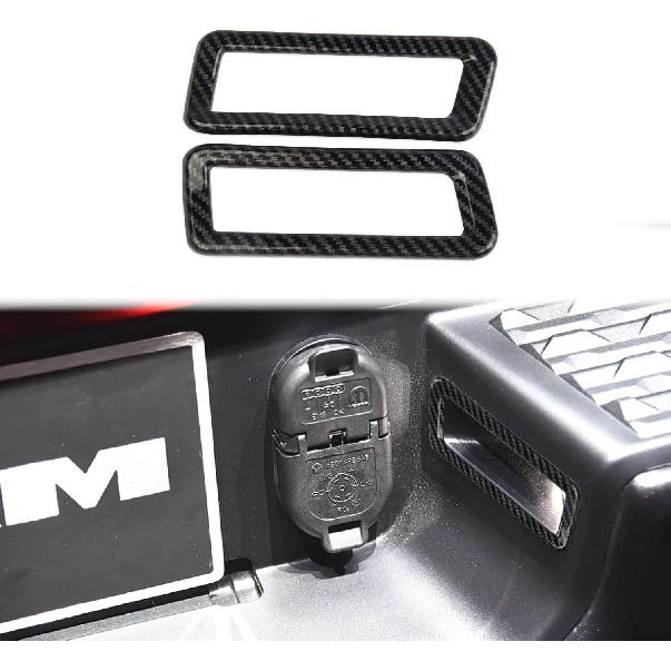 

Korlot Carbon Fiber Rear License Plate Lamp Light Cover Trim Accessories For Dodge RAM 1500 2019-2026