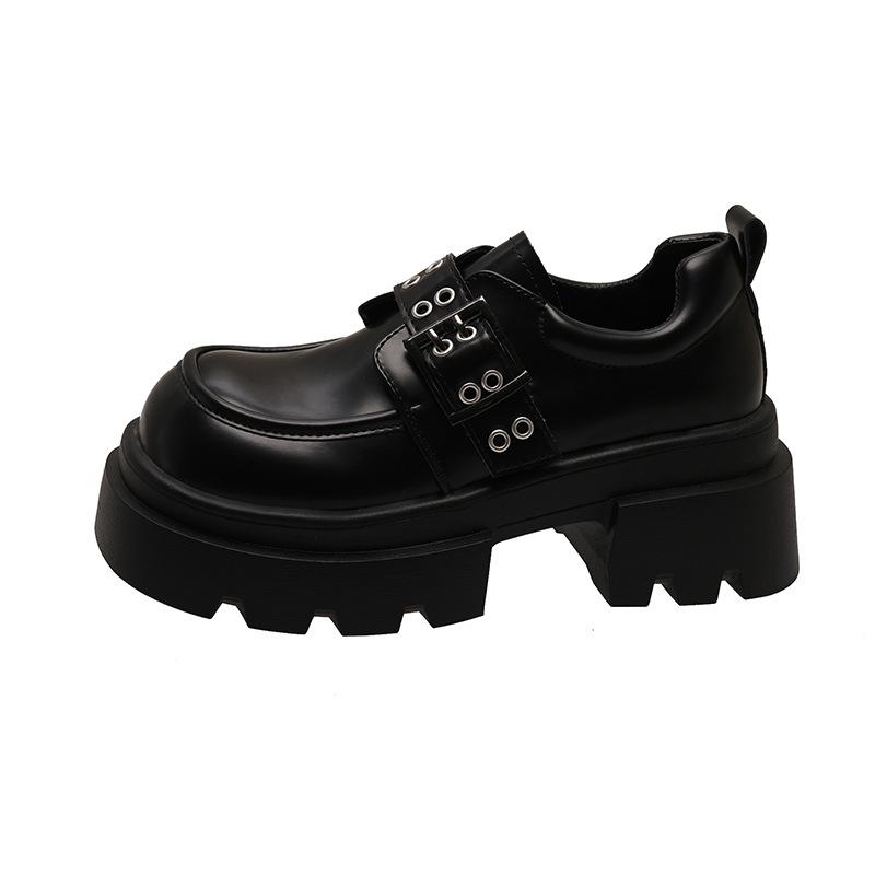 British Style Comfortable Versatile Small Leather Shoes Women's 2025 Spring New Heightened Platform Small Loafers Trendy Single Shoes