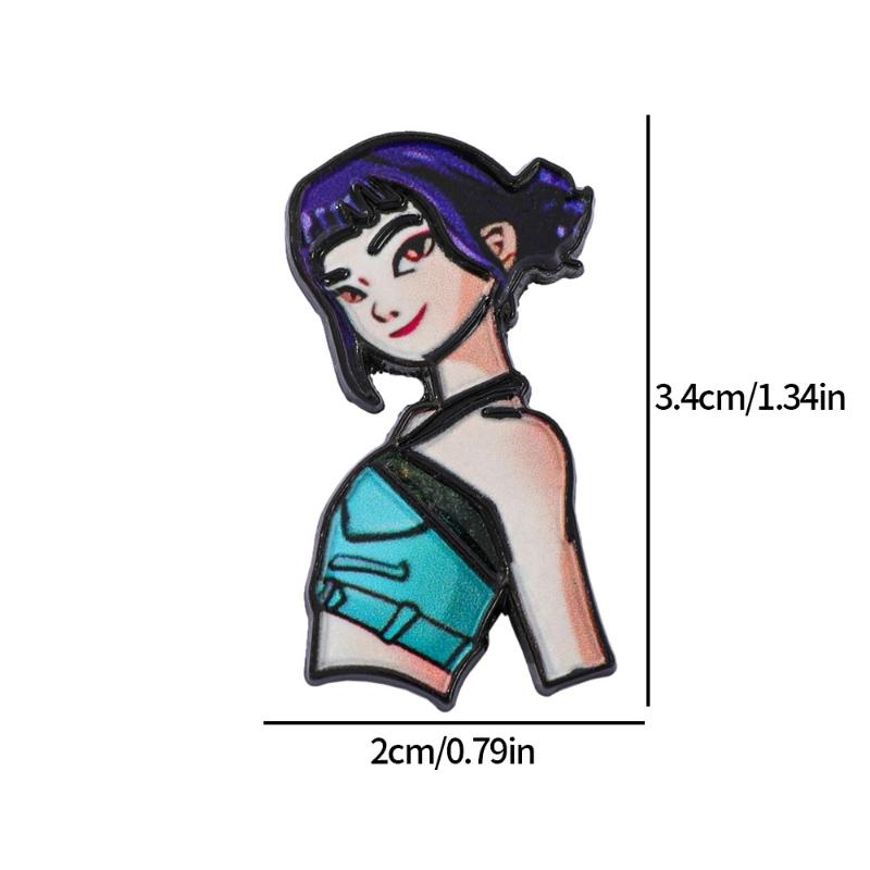 Broches de Metal de Caçadores de Demônios Kpop Desenho Animado Para Mulheres Pins de Lapela Acessórios de Fantasia Para Mochila Joias da Moda Presentes Para Amiga