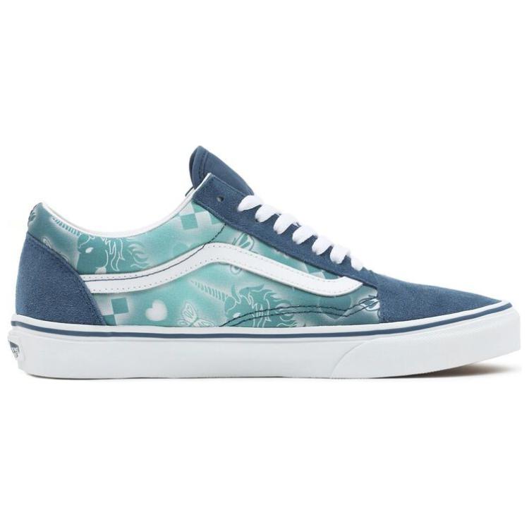 Vans Old Skool Canvas Low Top Skate Shoes Unisex Sneakers Blue White VN0A3WKT4PC