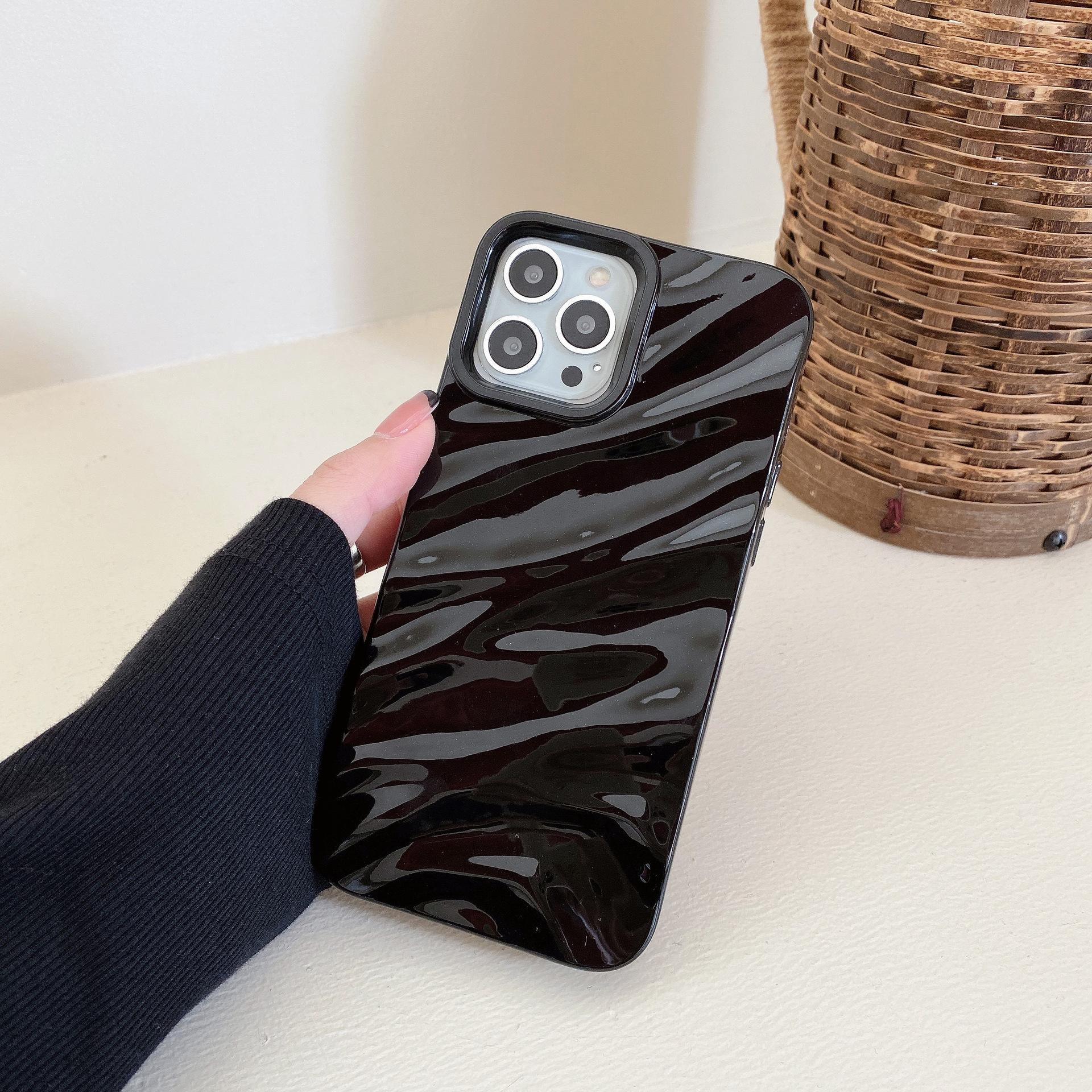 

3D Wrinkle Suitable for iPhone 16 Pro Max Apple 17 Phone Case 14/13 Soft Case Niche High-end Feel 17Air(without Packaging