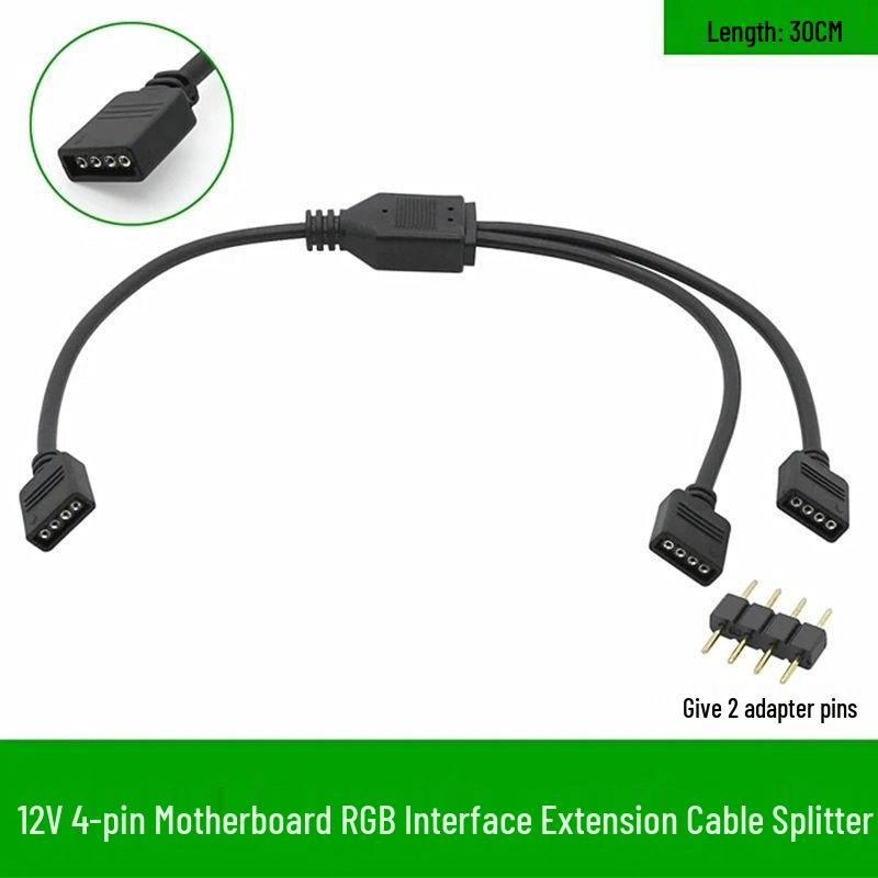 RGB LED Strip Controller Extension & Splitter, 4-Pin Multi-Head Adapter, 30CM-5M