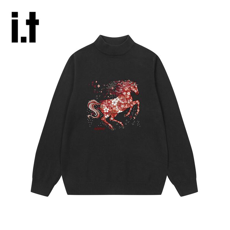 izzue Unisex Half-Turtleneck Knit Sweater M