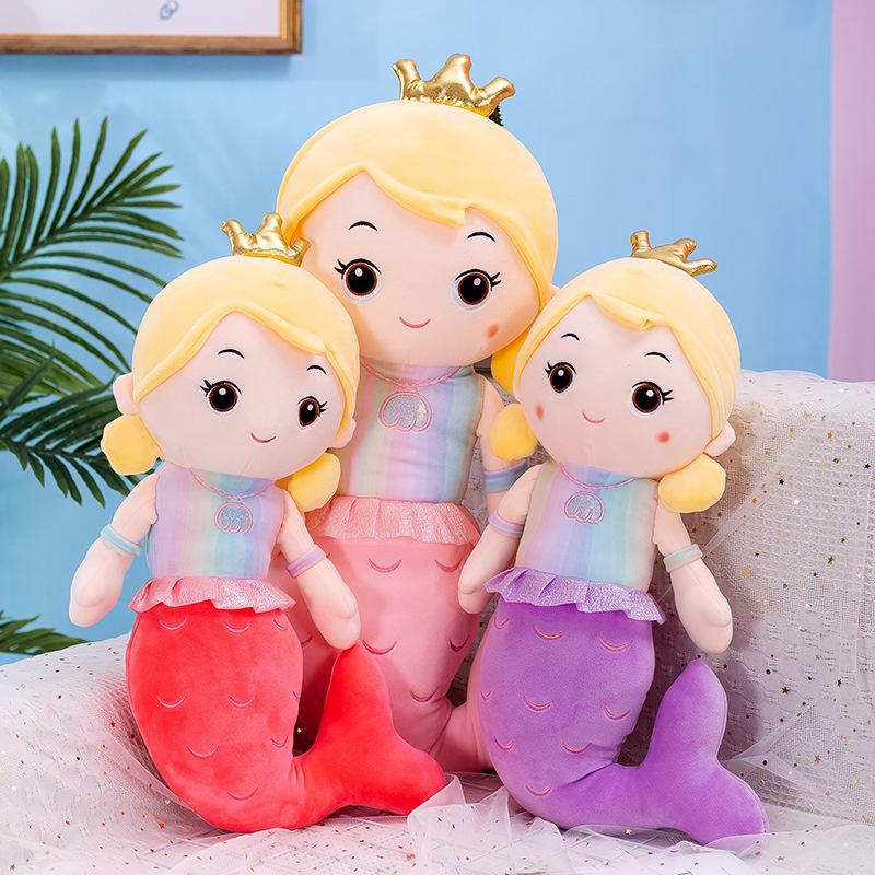 Mermaid Plush Toy Children's Doll Throw Pillow Puva Girl Birthday Gift Event Gift Doll Machine Doll