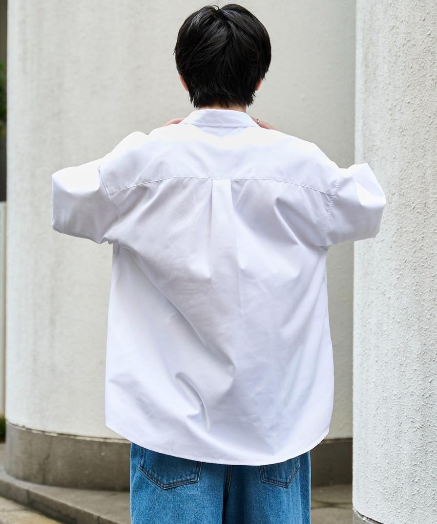 WEGO Short Sleeve Easy Short Sleeve Summer Oversized Loose Oversized Size White Men's Shirt, Care, One-Point Shirt, Top, Clothing, Shirt, Fit,