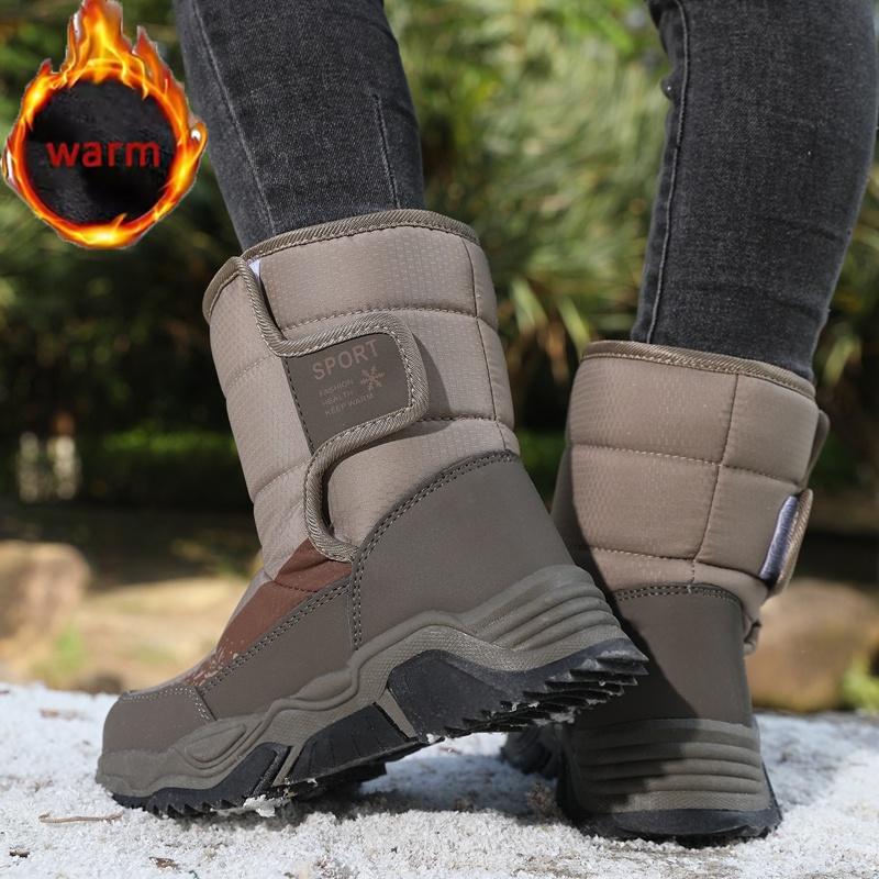 Children's Snow Boots Winter High-Top Children's Magic Tape Cotton Shoes Students  Outdoor Comfortable Non Slip Thick Sole Boots