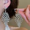 New exquisite diamond necklace earrings set party dress temperament high sense palace style jewelry wholesale