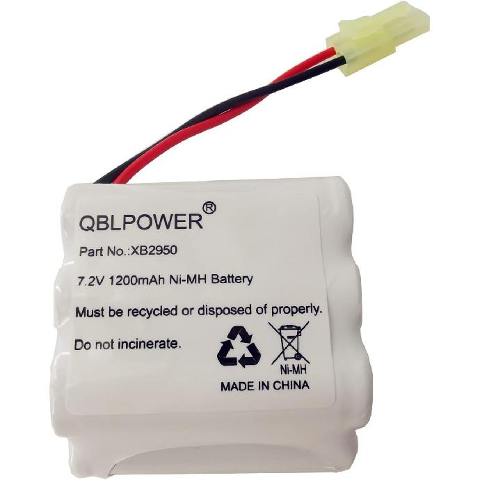 XB2950 Battery Pack 7.2V 1200mAh Ni-Mh Compatible with Euro Pro Shark Vacuum Carpet Sweeper V2950 V2950A V2945Z V2945 (1 Pack)
