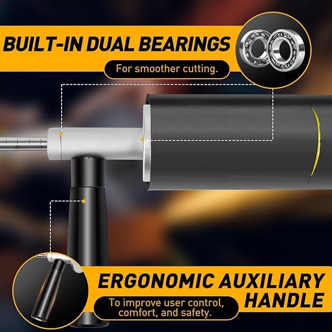 Inside Pipe Cutter for PVC: Precision Cutting At Its Best, Cutter Tool Set, 7 Inch Adjustable Cutting Depth, PVC Pipe Inside Cutter with Diamond Grit