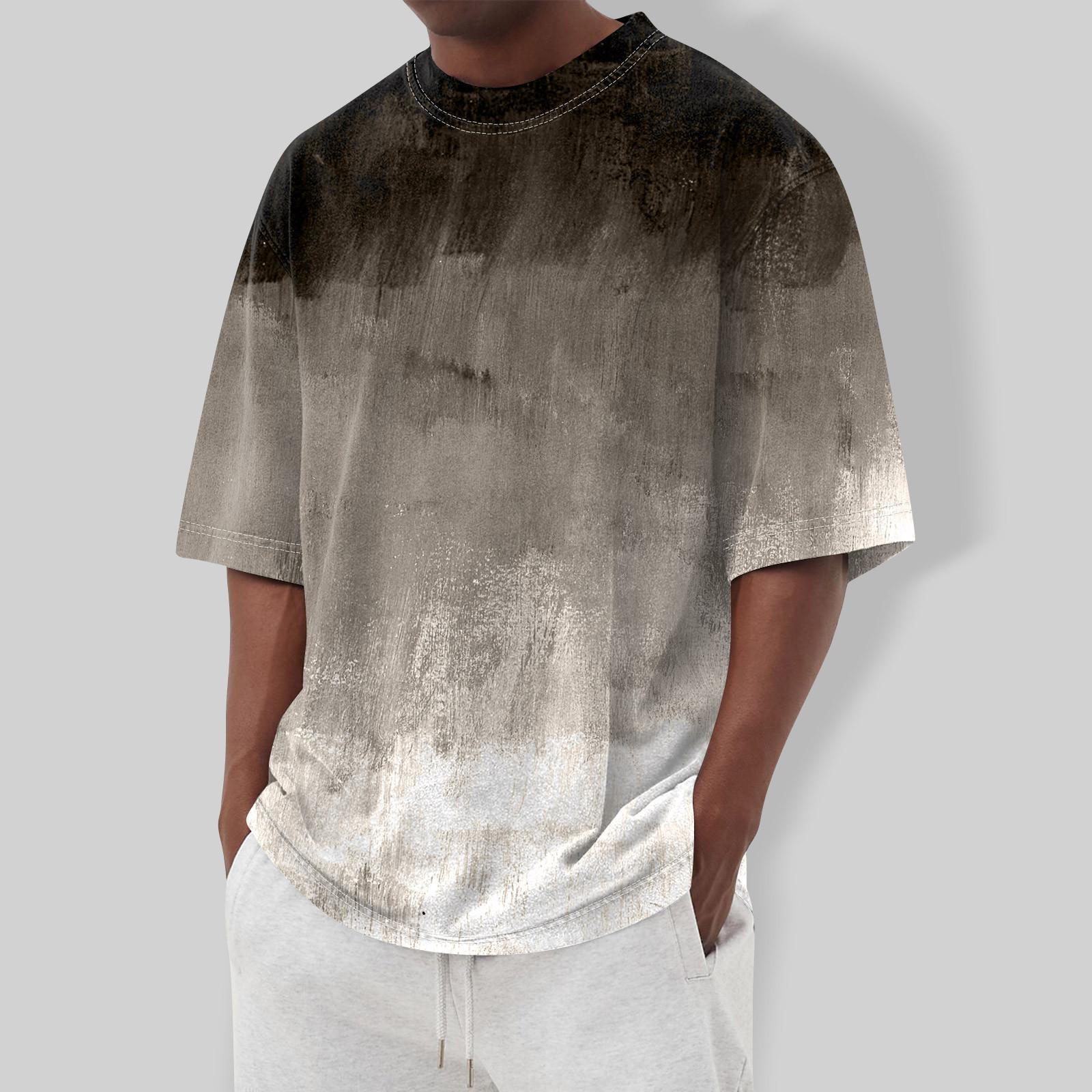 

Мужская футболка Футболки с графическим текстом Pool3D печать Уличная повседневная одежда с короткими рукавами и принтом Базовая одежда L светло-серый