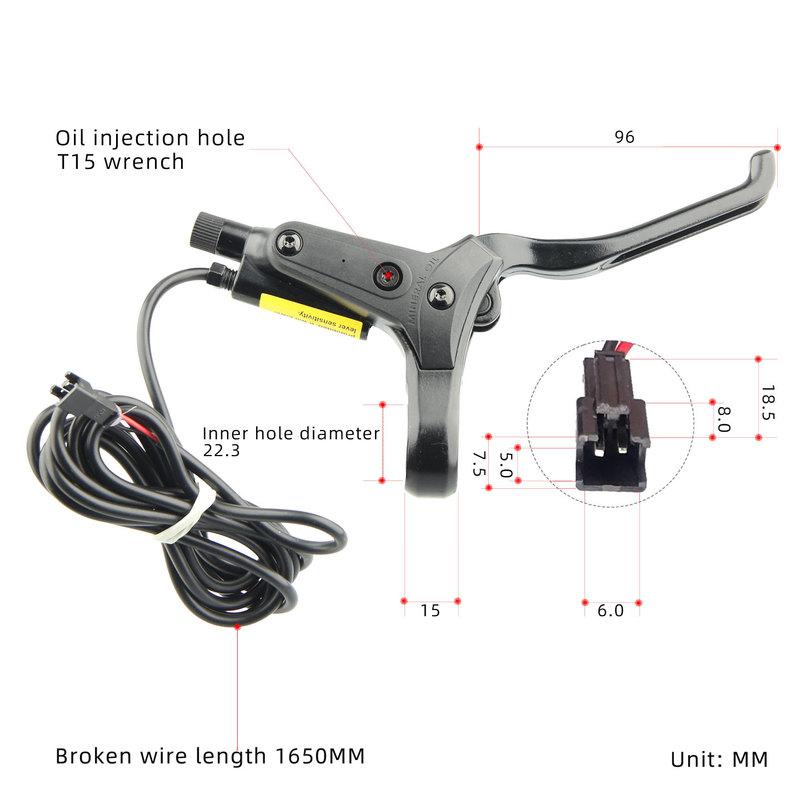 NFOX SM2A electric bicycle hydraulic disc brake handle with four piston two piston calipers 2-pin 3-pin power-off Accessories