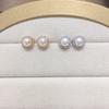 Earrings with Women's Micro Inlaid Zircon, High-end and Simple Round Earrings