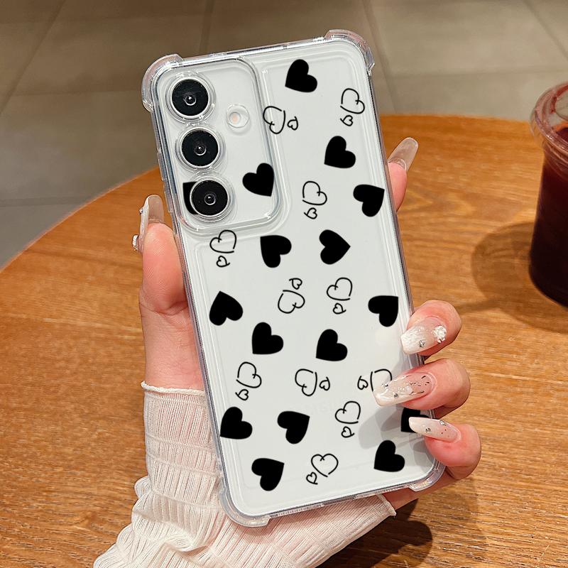 Colorful Hearts Pattern Phone Case For Samsung Galaxy S26 S25 S24 S23 Ultra S22 Plus S21 S24 S25 FE Clear Shockproof Soft Cover