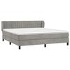 3127625 vidaXL Lit à sommier tapissier et matelas Gris clair 180x200cm Velours