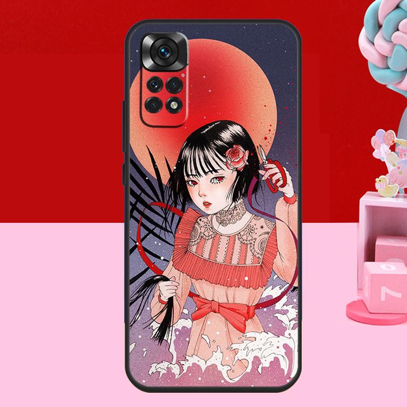 Cartoon Girl Aesthetic Case For Xiaomi Redmi Note 14 13 12 10 11 15 Pro Plus Redmi 15 C 10C 12C 13C 14C Soft Cover