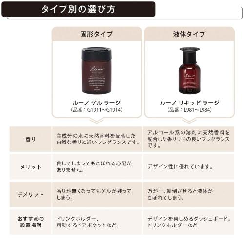 CARMATE Car Air Freshener LUNO Gel Large Stand-alone White Bergamot Large Capacity 160g G1914