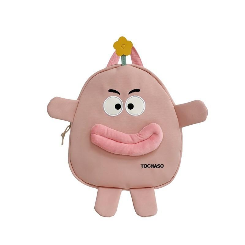 Adorable Japanese Style Cartoon Backpack Breathable Cotton Large Capacity School Bag For Kids