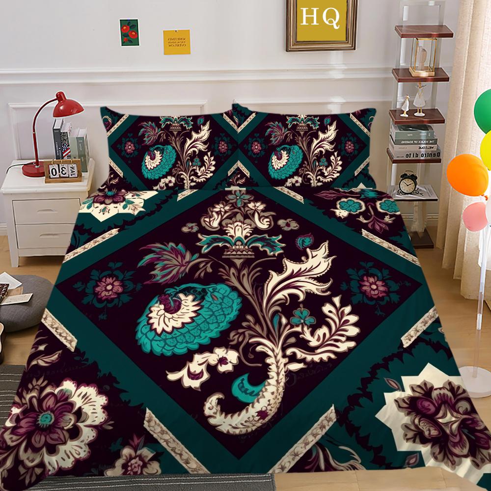 Set Copripiumino 3D Stampa Floreale Donna Tessili per la Casa Poliestere Dimensioni Queen Set Copripiumino per Letto