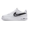Air Force 1 Low Cut Out Swoosh White Black GS Sneakers DR7889-100