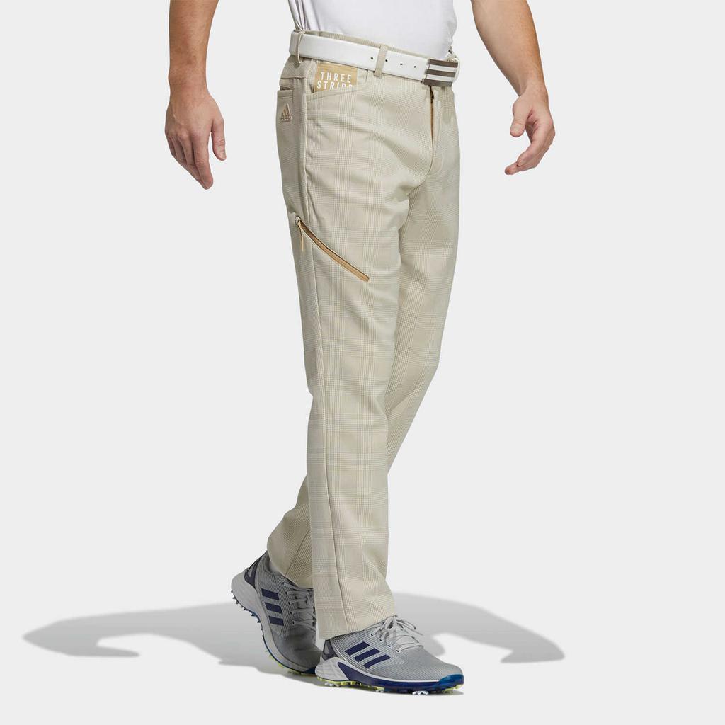 Adidas Golf Training Outdoor Simple Breathable Knitted Sports Pants Men Pants Beige GV1198