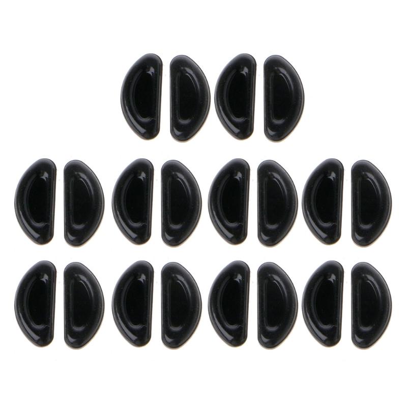 10 Pairs Adhesive Eye Glasses Nose Pads D Shape Stick On Anti-Slip Soft Silicone Adhesive Nose Pads Glasses Nose Pad Kit