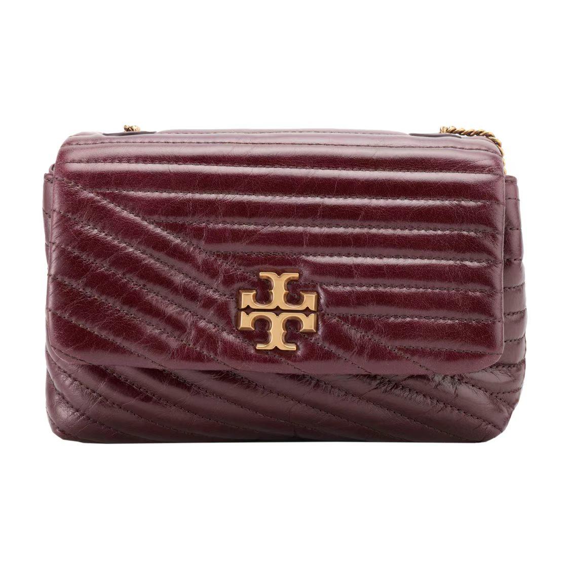 

Tory Burch Kira Chevron Leather Chain Enamel Leather Shoulder Tote Crossbody Bag Women Bags Brown 84008-200 Basic Set (Bag+Dust Bag)