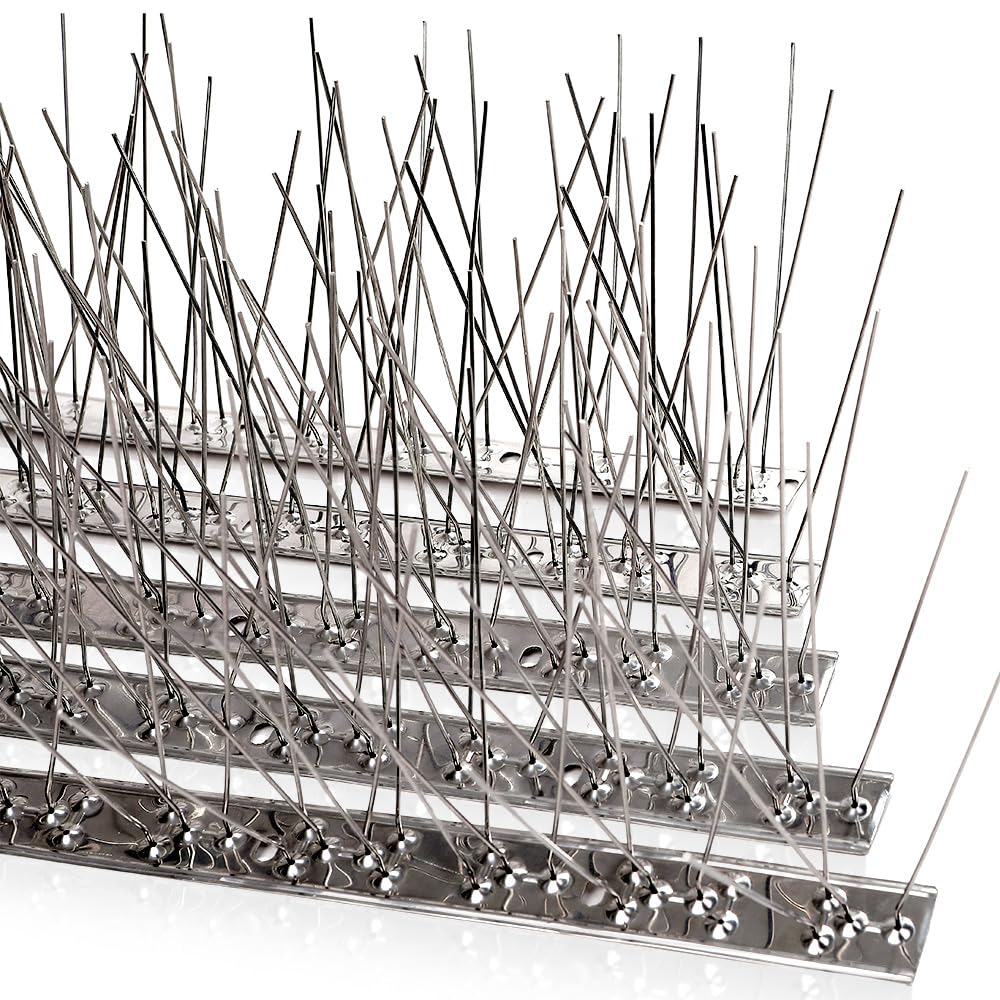 

MILLATIUM Отпугиватель голубей для балкона и 50 см нержавеющая длинная Легкая инструкция в комплекте Отпугиватель, Крыша, (10 комплектов), 100% сталь, 11,8 см