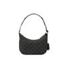 Gucci Horsebit Slim Series Double G Logo Zipper Closure Denim And Leather Trim Handbag Small Women Handbags Black Gray 774719-FACZ1-4952