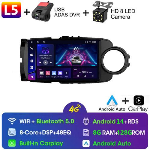Android 13 Car Radio Multimedia Player For Toyota Yaris 2012 - 2017 RHD/LHD Android Auto Navigation GPS Autoradio Carplay WIFI