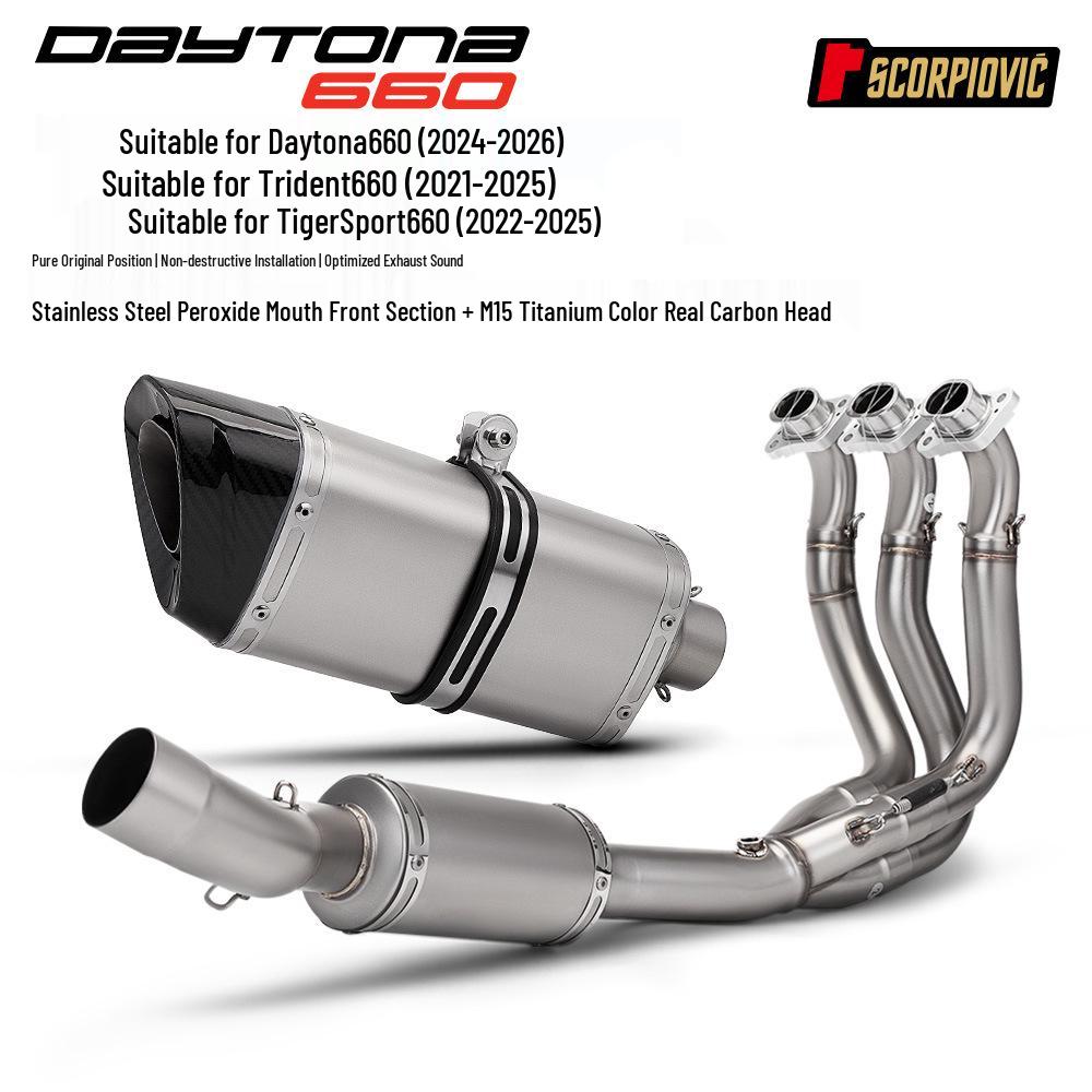 Trident660 & Daytona660 Full Exhaust System Set