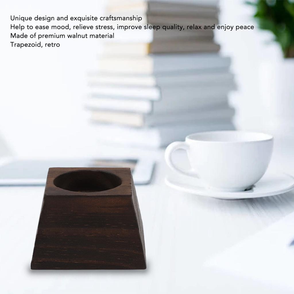 Candle Holder Trapezoid Wood Retro Table Decoration Ornament for Christmas Day Wedding