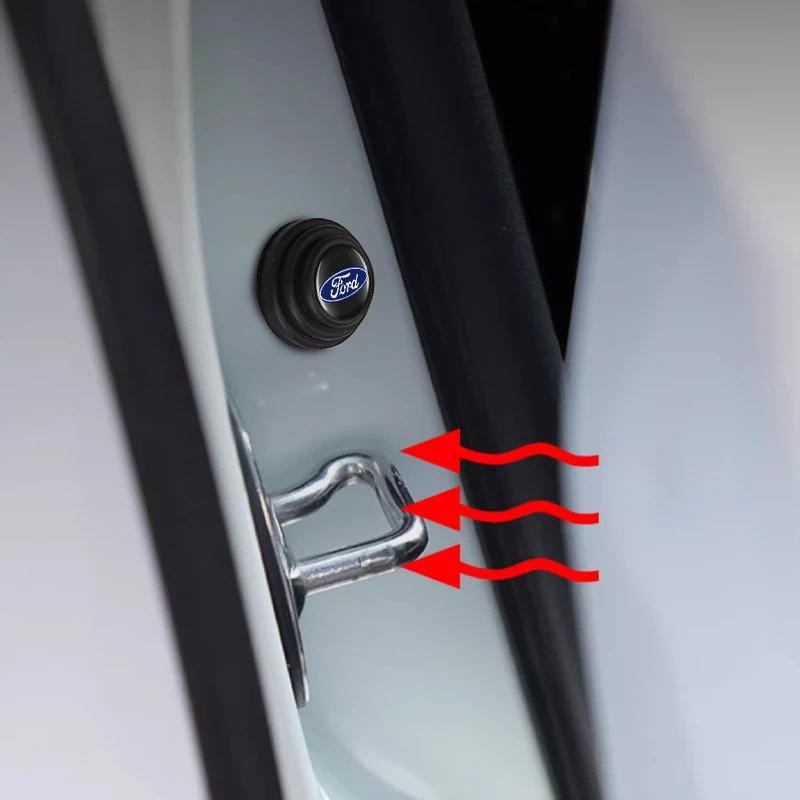 Car Silicone Shock Absorber Door Trunk Acoustic Mat For Ford Focus mk2 mk3 mk4 Fiesta Ranger Mondeo S-MAX Kuga Car Accessories