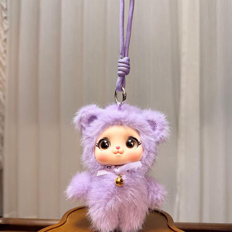 Cute Family Series Animals Vinyl Face Plush Forest Doll Pendant Backpack Decoration Gifts