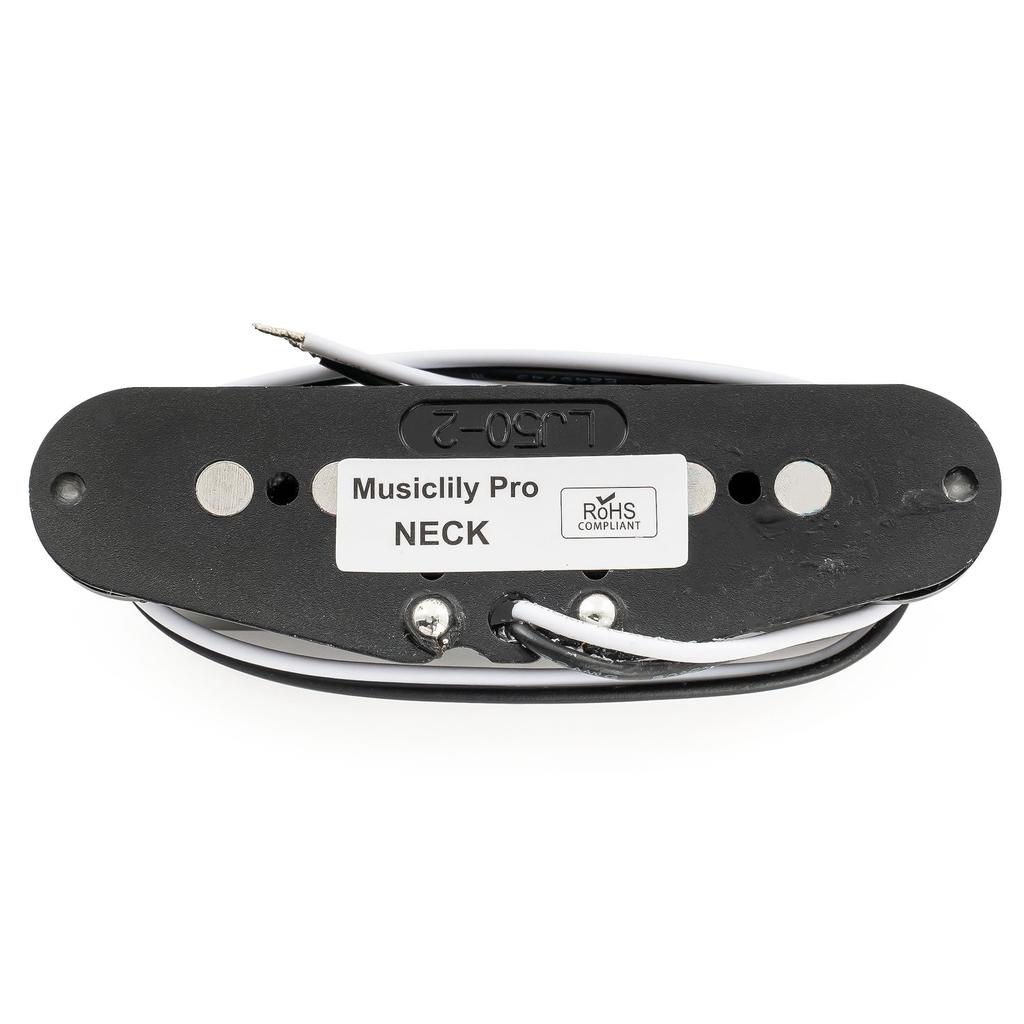 Musiclily Pro Staggered Alnico 5 Single Coil Neck for Strat Electric Black ST-60SE Pickup, Pickup, Guitar,